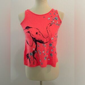 Justice Elephant Style Tank Top Size 12‎ Coral Pink